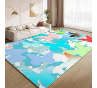 POKXAEU Colorful Paint Butterfly Area Rugs Abstract Watercolor Art Entryway Rugs Short Pile Non Slip Doormat Soft Washable Thin Floor Carpet for Living Room Bedroom Indoor Hallway Mats 60x90cm