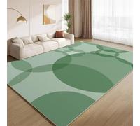 POKXAEU Ombre Green Circle Area Rugs Creative Design Non Slip Floor Decor Carpet Soft Short Pile Accent Rugs for Inside House Living Room Bedroom Playroom Foyer Floor Mats 150x240cm