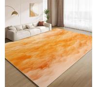 POKXAEU Ombre Orange Clouds Area Rugs Modern Burnt Orange Non Slip Non Shedding Floor Carpet Soft Low Pile Rugs for Living Room Bedroom Kitchen Office Dining Room Hardwood Floor 160x200cm