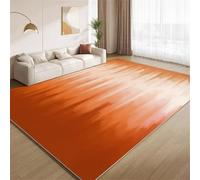 POKXAEU Ombre Orange White Area Rugs Retro Burnt Orange Washable Living Room Bedroom Rugs Soft Non Slip No Shedding Short Pile Carpet for Nursery Farmhouse Home Floor Hallway 120x150cm