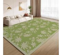 POKXAEU Retro Green Flower Vine Area Rugs Vintage Plants Floral Faux Wool Short Pile Rugs Washable Non Slip Carpet No Shedding Easy Care for Living Room Bedroom Kid's Room Office Hallway 180x240cm