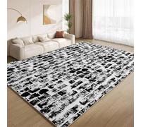 POKXAEU Retro Ink Brick Wall Area Rugs Ombre Funky Graffiti Non Slip Floor Decor Carpet Soft Short Pile Accent Rugs for Inside House Living Room Bedroom Playroom Foyer Floor Mats 150x240cm
