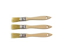 POL-BRUSH Small Paint Brushes Set - Professional Multipurpose Flat Paint Brush - Good for Walls, Ceiling Paint, Fence, Shed, and Decking - Precision Cutter Brush - 3 pcs Size 0,78” (20 mm)