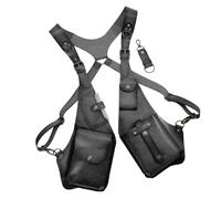 POL Leather Anti-Denft Shoulder Bag - Phone Case and Adjustable for Men and Women | Double Medieval Retro - Careful with Double Shoulder Bag, Shoulder Bag Under, black, Siehe Beschreibung