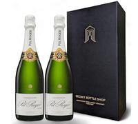 Pol Roger Brut Reserve Champagne Duo Gift Boxed Set 2x75cl | Wine Gifts for Him, Her, Birthdays, Christmas, Corporate, Mothers Day, Fathers Day