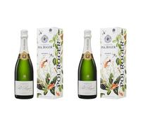 Pol Roger | Brut Réserve Champagne Gift Box 12.5% ABV | 2 x 75cl | Shows fruit, honeysuckle and brioche, with a balanced finish for food pairing or relaxed serving.