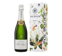 Pol Roger Brut Reserve NV Champagne 75 ift Boxed | Shows fruit, honeysuckle and brioche, with a balanced finish for food pairing or relaxed serving.
