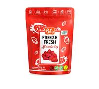Pol’s Freeze Fresh - Strawberry, Crispy Freeze-Dried Fruit Snack - 15g x 10 Pack - 100% Real Strawberries - Vegan, Gluten-Free, No Added Sugar - Healthy Snack for Kids, Adults & Lunchboxes