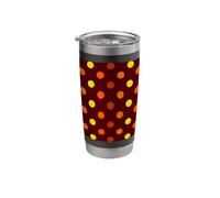 Pola Dots Brown Fall Pattern Cozy Autumn Pola Dot Stainless Steel Insulated Tumbler