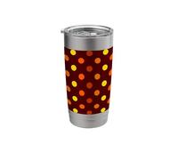 Pola Dots Brown Fall Pattern Cozy Autumn Pola Dot Stainless Steel Insulated Tumbler