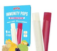 Pola Immunity Pops x10 | Sore Throat & Cough Relief | Ginger & Lemon, Apple & Elderberry |70ml Pop Pouches