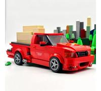 poladeer 362PCS F-150 Lightning champion series DIY racing car custom assembled building blocks educational toys ornaments gift Paper description A4 With stickers