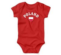 Poland Babygrow Suit Soft Cotton Onesie Poland Heritage Baby Apparel Perfect for Polish Pride Cute Gifts for Newborns, 3-6 Months, Red