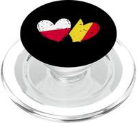 Poland Belgium Love Heart Polish Belgian Dual Nationality PopSockets PopGrip for MagSafe