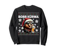 Poland Bober Kurwa Meme Christmas Polish Beer Bober Sweatshirt