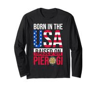 Poland Born in The USA Raised on Pierogi Poland Heritage Long Sleeve T-Shirt