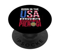 Poland Born in the USA Raised on Pierogi Poland Heritage PopSockets Adhesive PopGrip