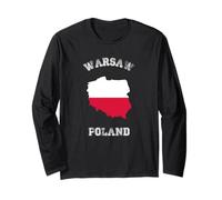Poland Distressed Flag Warsaw Pride Long Sleeve T-Shirt