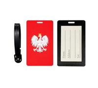 Poland Eagle Suitcase Tag, Polish Flag Luggage Tag, Travel ID Bag Identifier