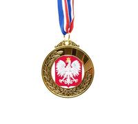 poland eu national emblem Gold Award Winner Medal First Place Ribbon