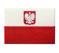 Poland Flag Patch Embroidered Swallow Bird Applique Polish Iron On Sew On Polska National Emblem