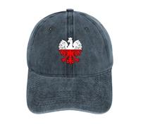 Poland Flag Polish Eagle Unisex Baseball Cap Adjustable Dad Hat Denim Trucker Caps Sports Cap Sun Hat Navy-style