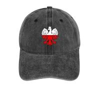 Poland Flag Polish Eagle Unisex Baseball Cap Adjustable Dad Hat Denim Trucker Caps Sports Cap Sun Hat Charcoal-style