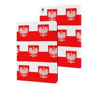 Poland Flag with White Royal Ea-gles Cute Tablet Case Unisex Slim Hard Protective Cover Compatible with iPad 9th/ 8th/ 7th