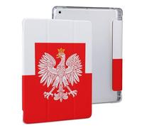 Poland Flag with White Royal Ea-gles Cute Tablet Case with Pencil Holder Unisex Slim Hard Protective Cover Compatible with iPad 2020 /Pro 2020/2020 AIR 4 /Pro 2021