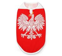 Poland Flag with White Royal Ea-gles Funny Dog Shirts Sleeveless Pet Tank Top Comfort Pets Clothes Vest for Small Medium Dogs Cat S