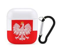 Poland Flag with White Royal Ea-gles Trendy Bluetooth Earbuds Protector Cute Wireless Earbud Case Covers Compatible with Airpods 1/2