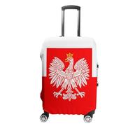 Poland Flag with White Royal Ea-gles Washable Suitcase Cover Protective Luggage Case Covers Elastic Baggage Protector XL