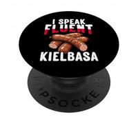 Poland I Speak Fluent Kielbasa Funny Polish Humor PopSockets Adhesive PopGrip