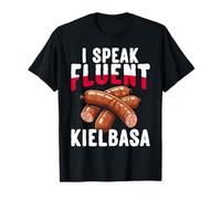 Poland I Speak Fluent Kielbasa Funny Polish Humor T-Shirt