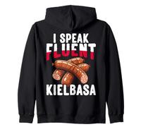 Poland I Speak Fluent Kielbasa Funny Polish Humor Zip Hoodie
