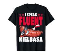 Poland I Speak Fluent Kielbasa Polish Flag T-Shirt