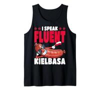 Poland I Speak Fluent Kielbasa Polish Flag Tank Top