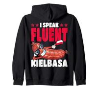 Poland I Speak Fluent Kielbasa Polish Flag Zip Hoodie
