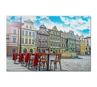 Poland Jigsaw Puzzle 1000 Piece Poland Old Market Square Poznan Puzzle Game Artwork Travel Souvenir Papery 50x70CM