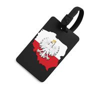 Poland Map Polish Flag Polska Luggage Tag for Suitcase Bag Identifiers Name Card Holder Travel Accessories