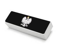 Poland Polish Flag Funny Glasses Case Hard Shell Eyeglasses Case Protector with Cleaning Cloth for Women Men