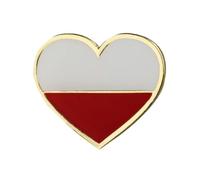 Poland Polish Love Heart Flag Enamel Metal Pin Badge Lapel