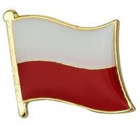 Poland Polish National Flag Metal Diplomat Enamel Pin Badge Lapel - 1.9cm x 1.6cm - Hard Enamel Polish Flag Badge - Patriotic Poland Lapel Accessory for Jacket, Hat, or Backpack