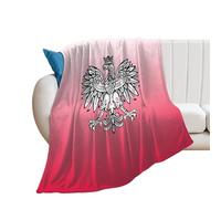 Poland Polish Red Flag White Eagle Blankets And Throws Fleece Soft Cozy Lightweight Plush Blanket for Sofa Couch Bed 30"*40"（76 * 100cm）