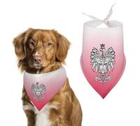 Poland Polish Red Flag White Eagle Dog Bandana Pet Scarf for Small Medium Large Dogs Triangle Bibs Photo Prop Gift