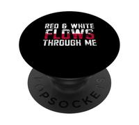 Poland Red & White Flows Through Me Pride PopSockets Adhesive PopGrip