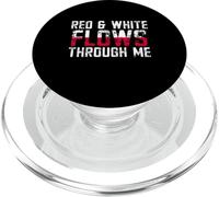 Poland Red & White Flows Through Me Pride PopSockets PopGrip for MagSafe