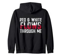 Poland Red & White Flows Through Me Pride Zip Hoodie