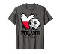 Poland Soccer Polish Flag Polska Love Country Pride Heart T-Shirt