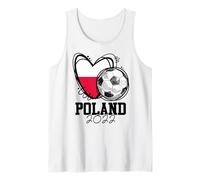 Poland Soccer Polish Flag Polska Love Country Pride Heart Tank Top